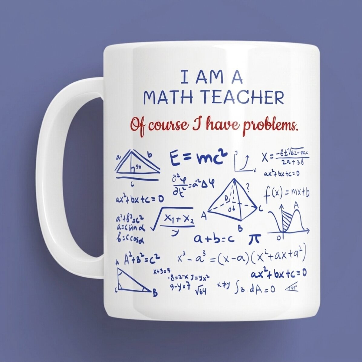 Personalisierte Tasse mit Aufschrift – Mathematiklehrer