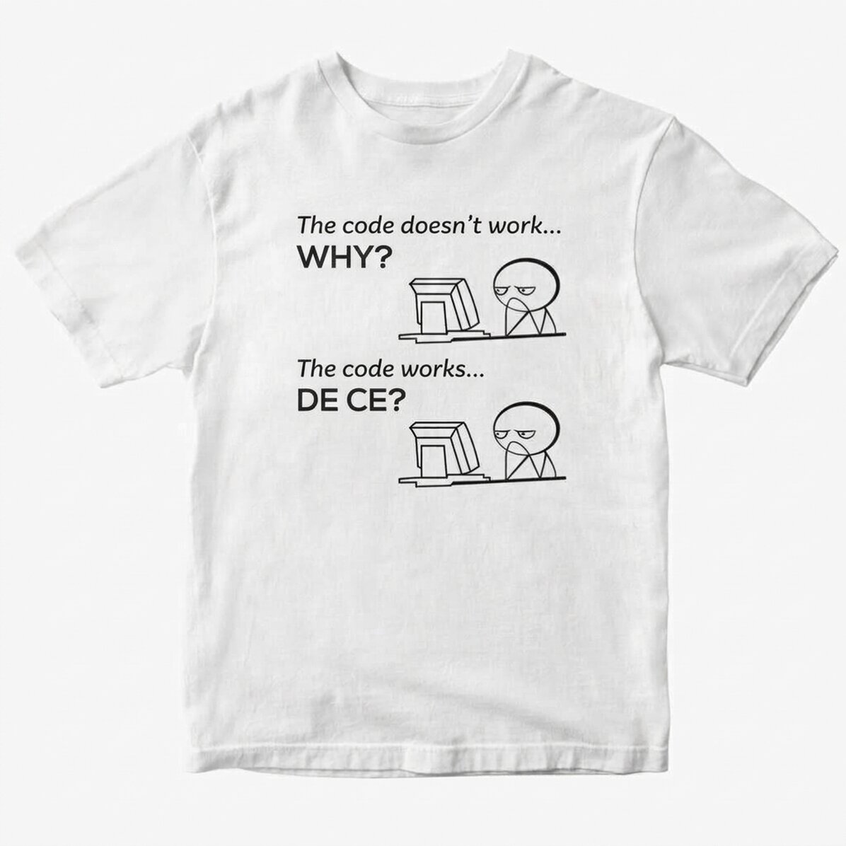 Personalisiertes Baumwoll-T-Shirt mit Aufdruck – Der Code funktioniert nicht
