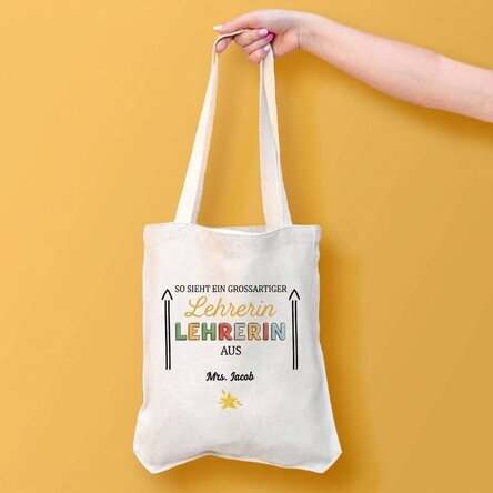 Personalisierte Tragetasche mit Schriftzug – Awesome