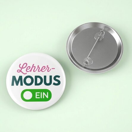 Personalisiertes Button mit Botschaft – Modus EIN/AUS