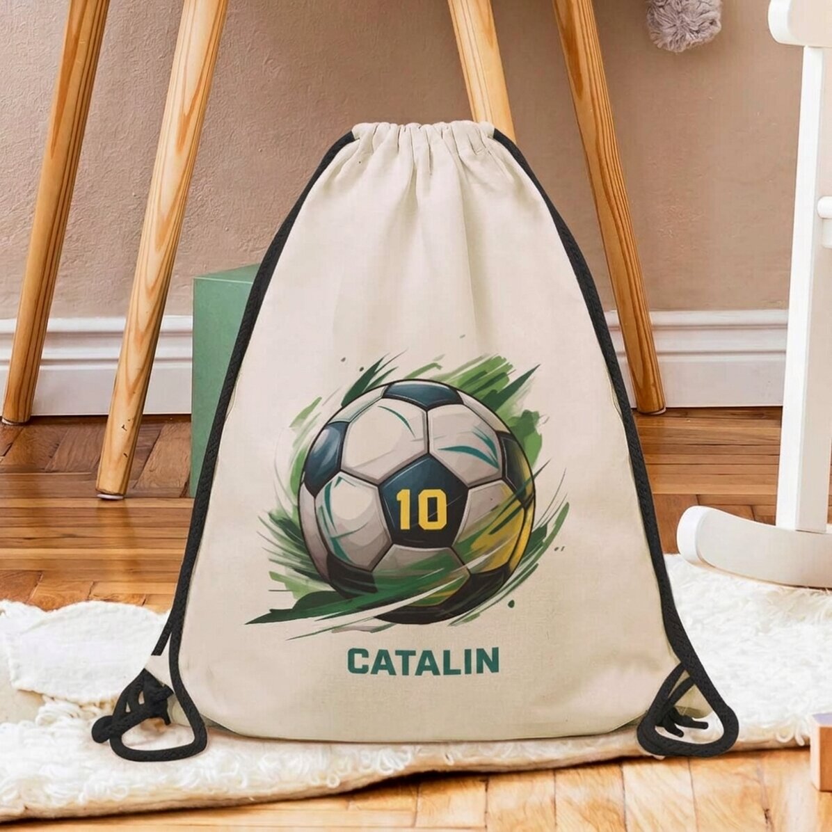 Personalisierter Rucksack mit Aufdruck – Fußball