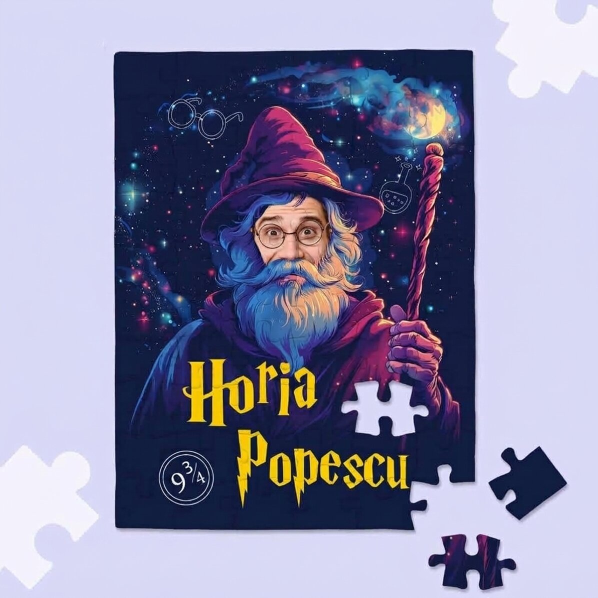 Individuell gestaltetes Puzzle mit Foto und Text – Wizard