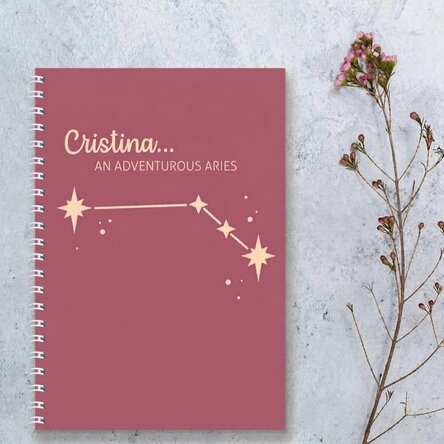 Personalised notebook with text - Zodiac sign