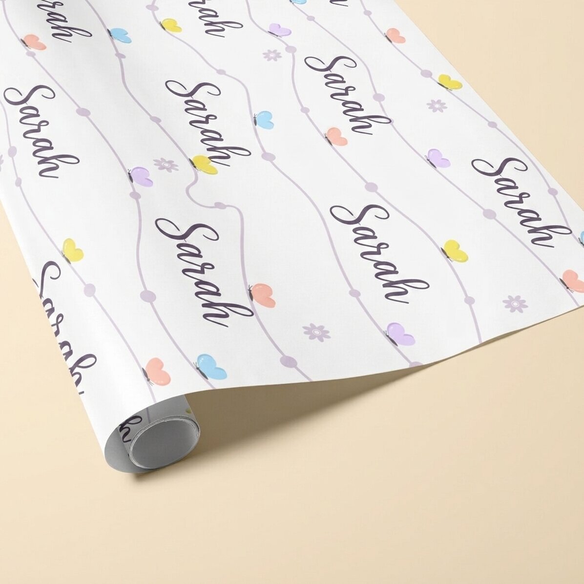 Individuell gestaltetes Geschenkpapier mit Text – Mein erstes Geschenk
