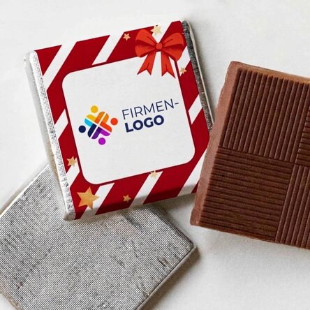 Personalisierte Mini-Schokolade mit Logo – Weihnachten