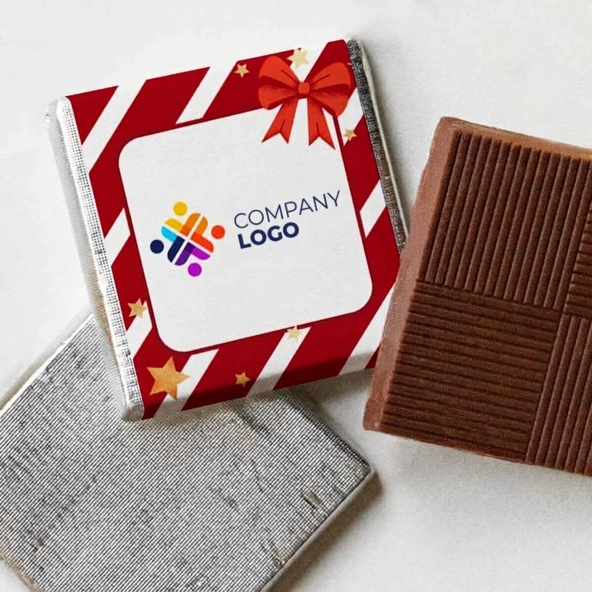 Personalisierte Mini-Schokolade mit Logo – Weihnachten