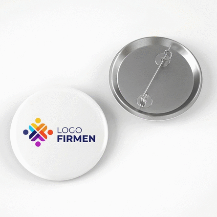 Individuell gestalteter Button mit Logo