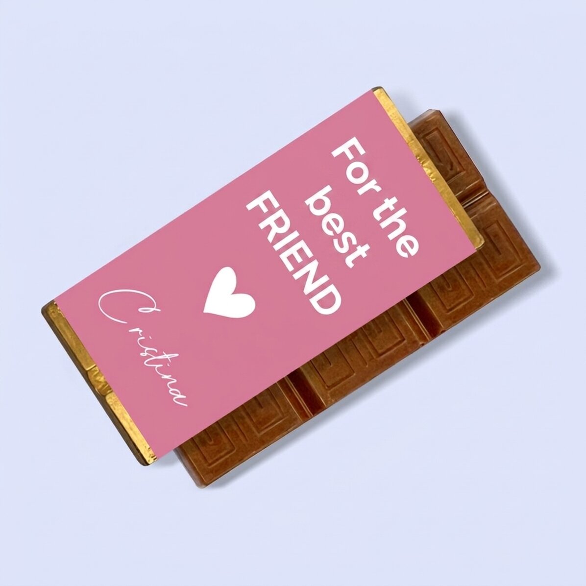 Personalisierte Mini-Schokoladentafel mit einer Dankesbotschaft