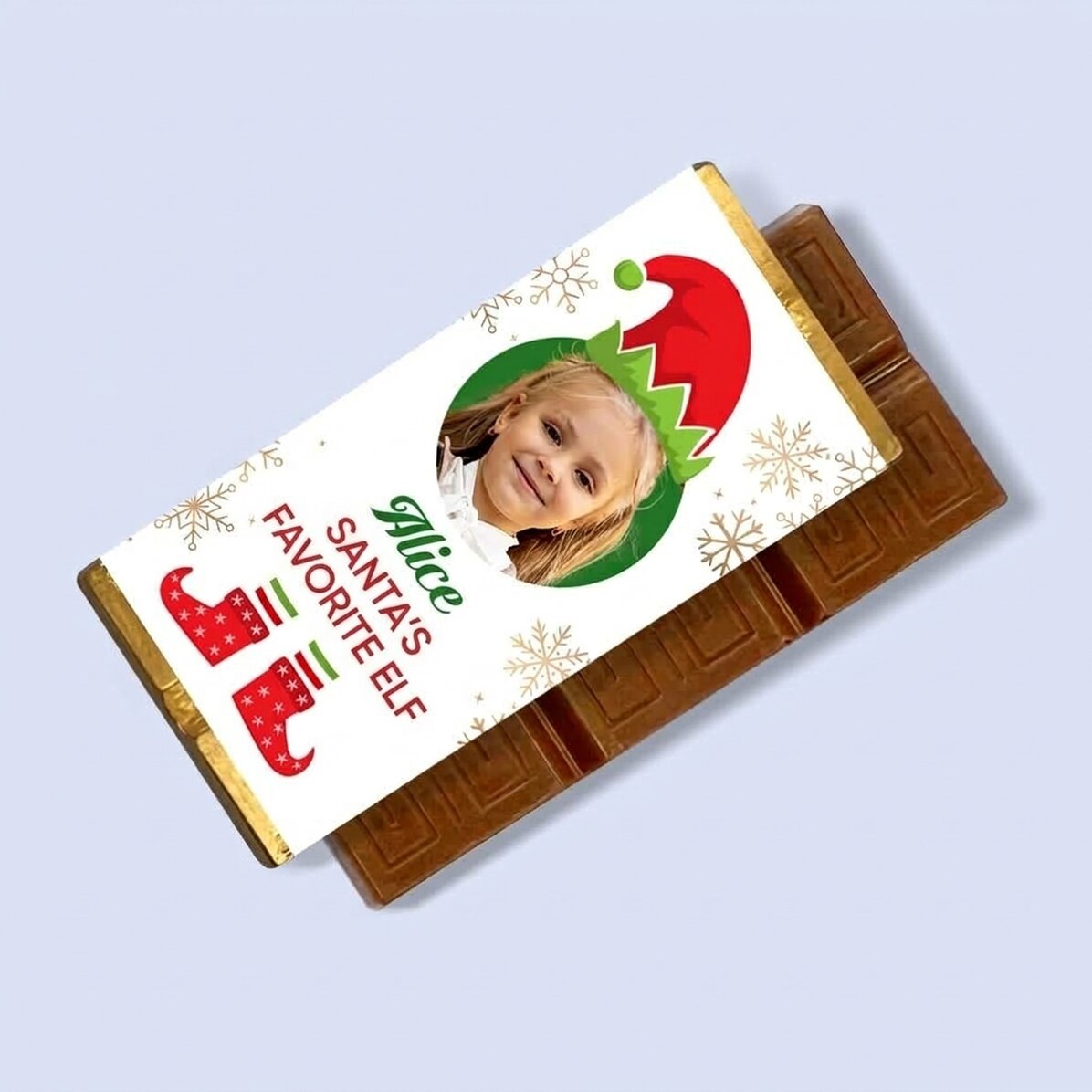 Personalisierte Mini-Schokoladentafel mit Foto und Botschaft – Der Lieblingself