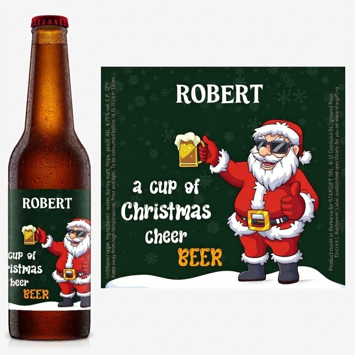 Bier mit individueller Beschriftung – Weihnachtsbier