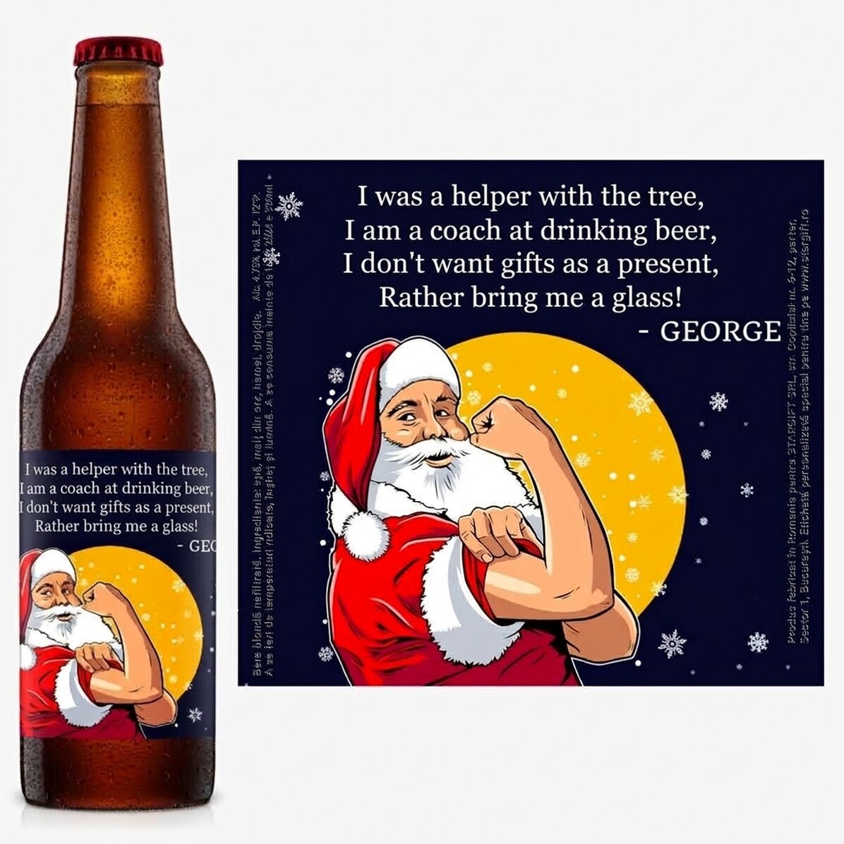 Bier mit individueller Beschriftung – Christmas Power