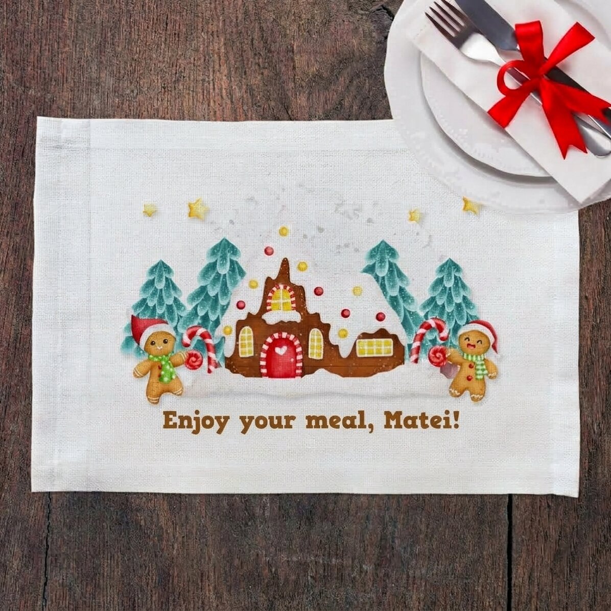 Personalisierter Tellerhalter – Lebkuchen