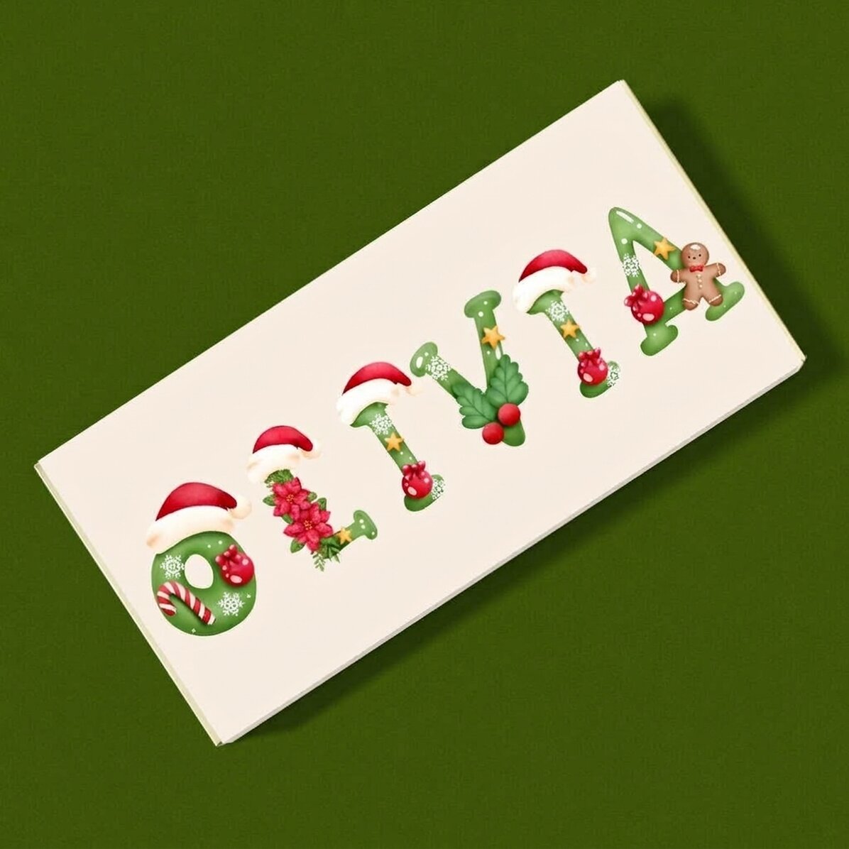 Personalisierte Schokolade mit Botschaft – Frohe Weihnachten!