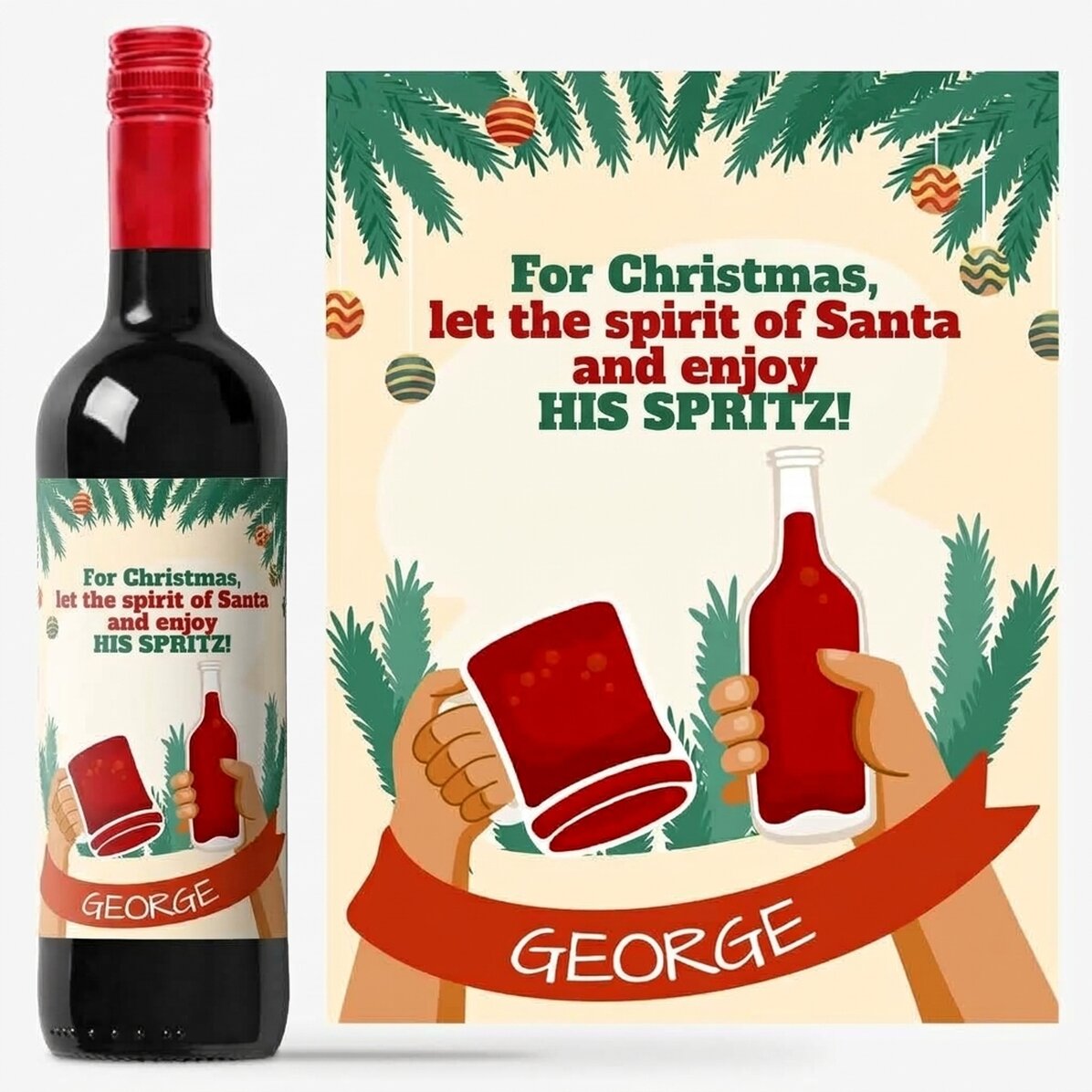 Wein mit persönlicher Botschaft – Der Geist des Weihnachtsmanns