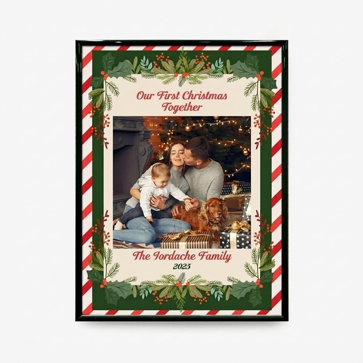 Individuell gestaltetes Bild mit Foto und Text – Das erste Weihnachtsfest