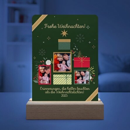 Individuell gestaltete LED-Nachtlampe mit Fotos und Botschaft – Weihnachtsgeschenke