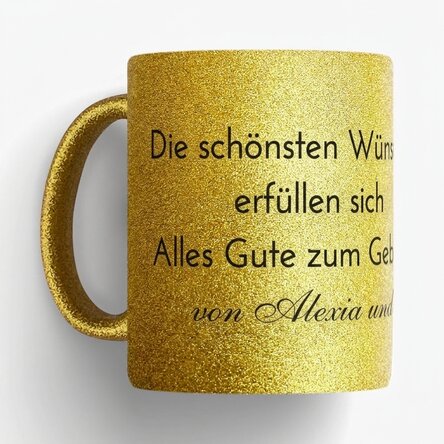 Personalisierte Tasse mit Text