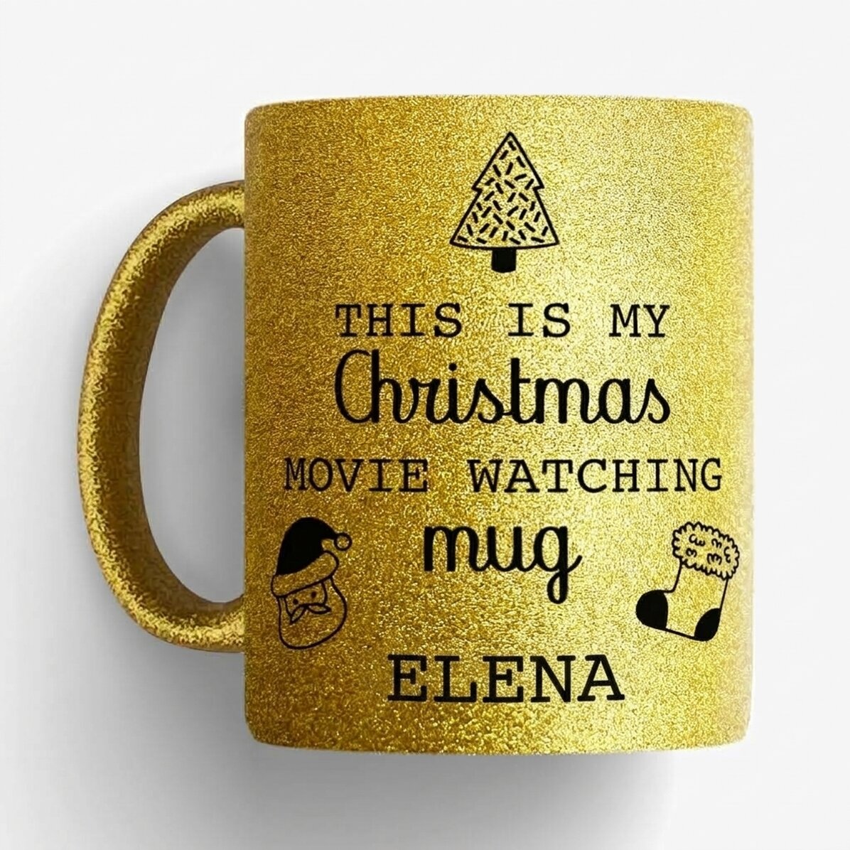 Personalisierte Tasse mit Botschaft – Weihnachtsfilm