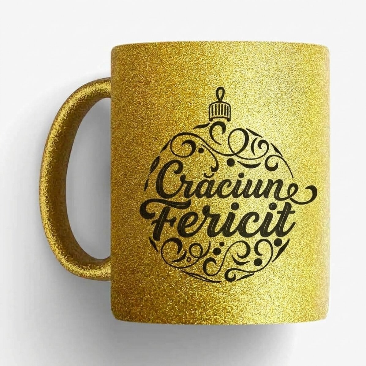 Personalisierte Tasse mit Botschaft – Glob Merry Christmas