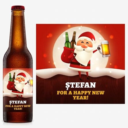Bier mit individueller Aufschrift – Happy New Beer
