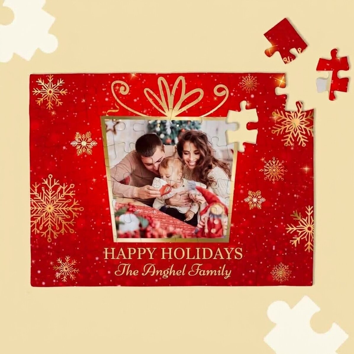 Individuell gestaltetes Puzzle mit Foto und Text – Weihnachtsgeschenk