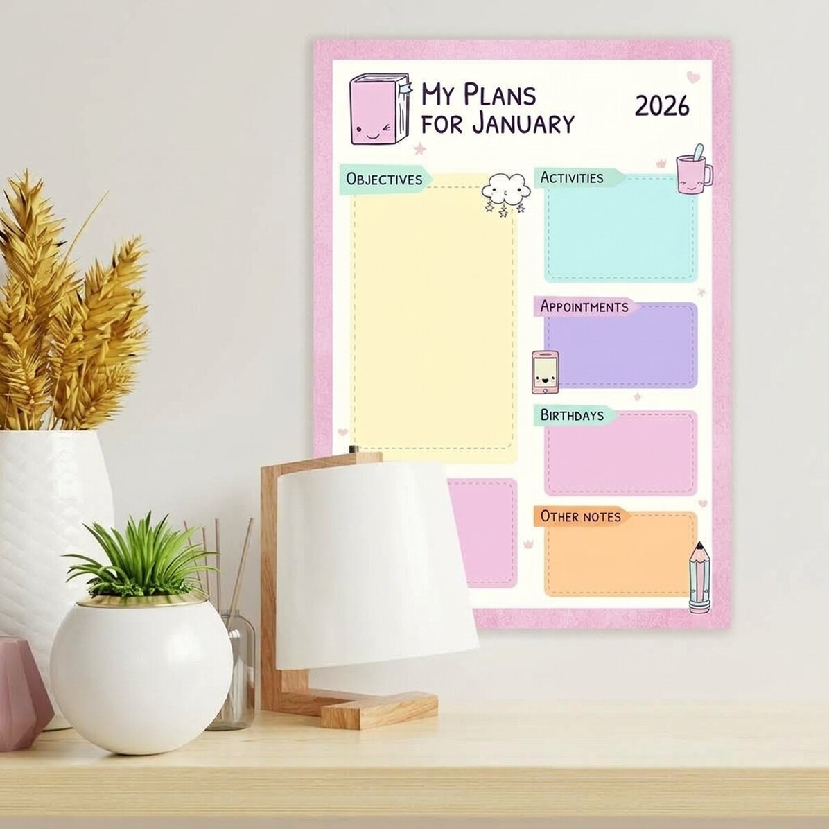 Individuell gestaltetes Poster – Pastel Planner