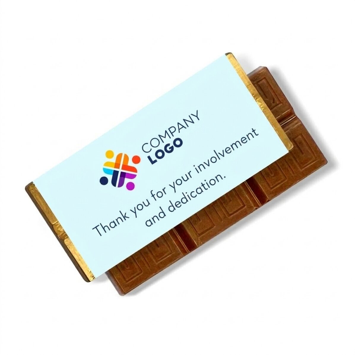 Personalisierte Mini-Schokoladentafel mit Logo und Botschaft