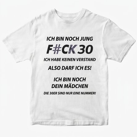 Personalisiertes Baumwoll-T-Shirt mit Aufdruck – F#CK
