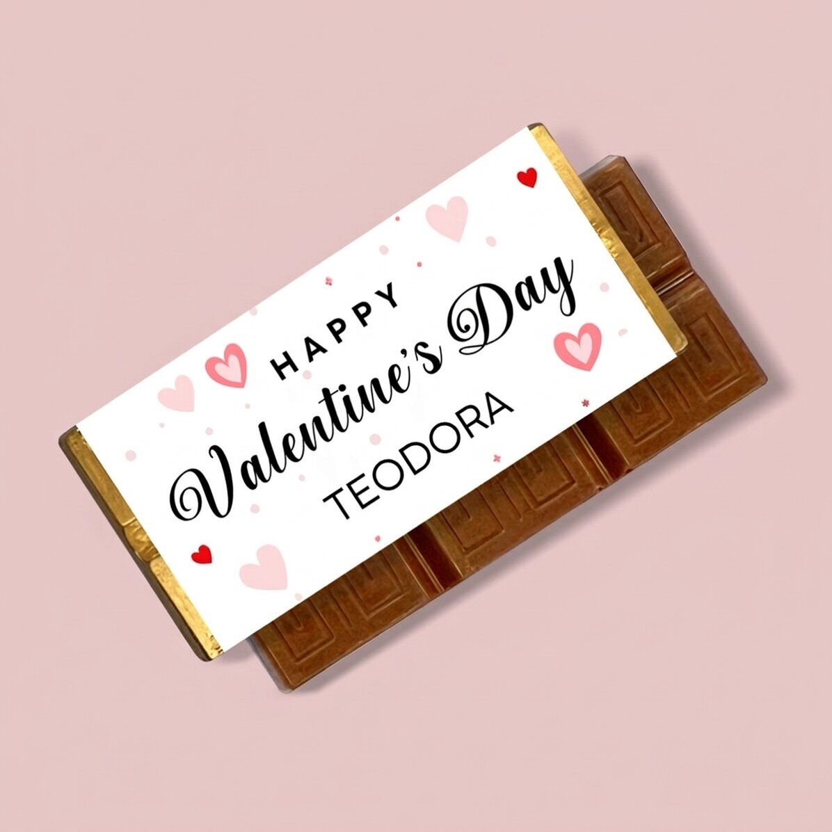 Personalisierte Mini-Schokoladentafel mit Botschaft – Valentinstag