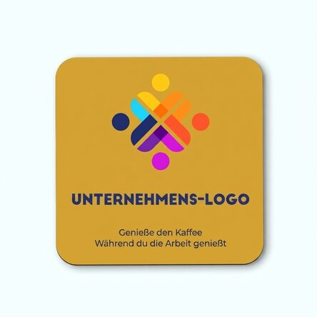 Personalisierter Gläserhalter mit Logo und Text