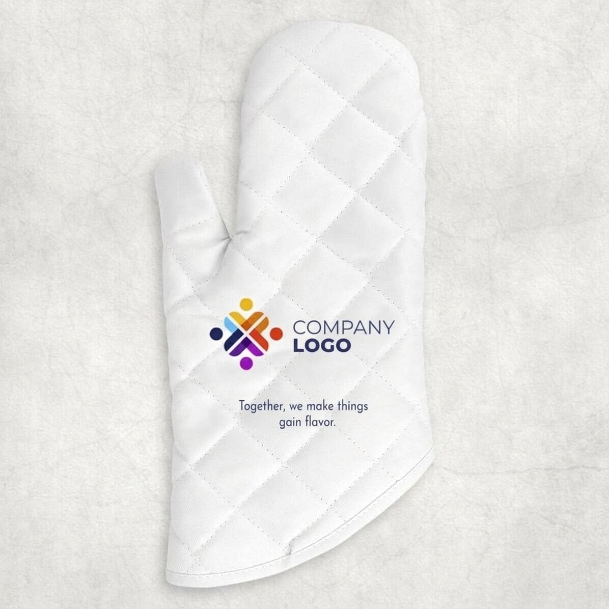 Personalisierter Küchenhandschuh mit Logo und Text