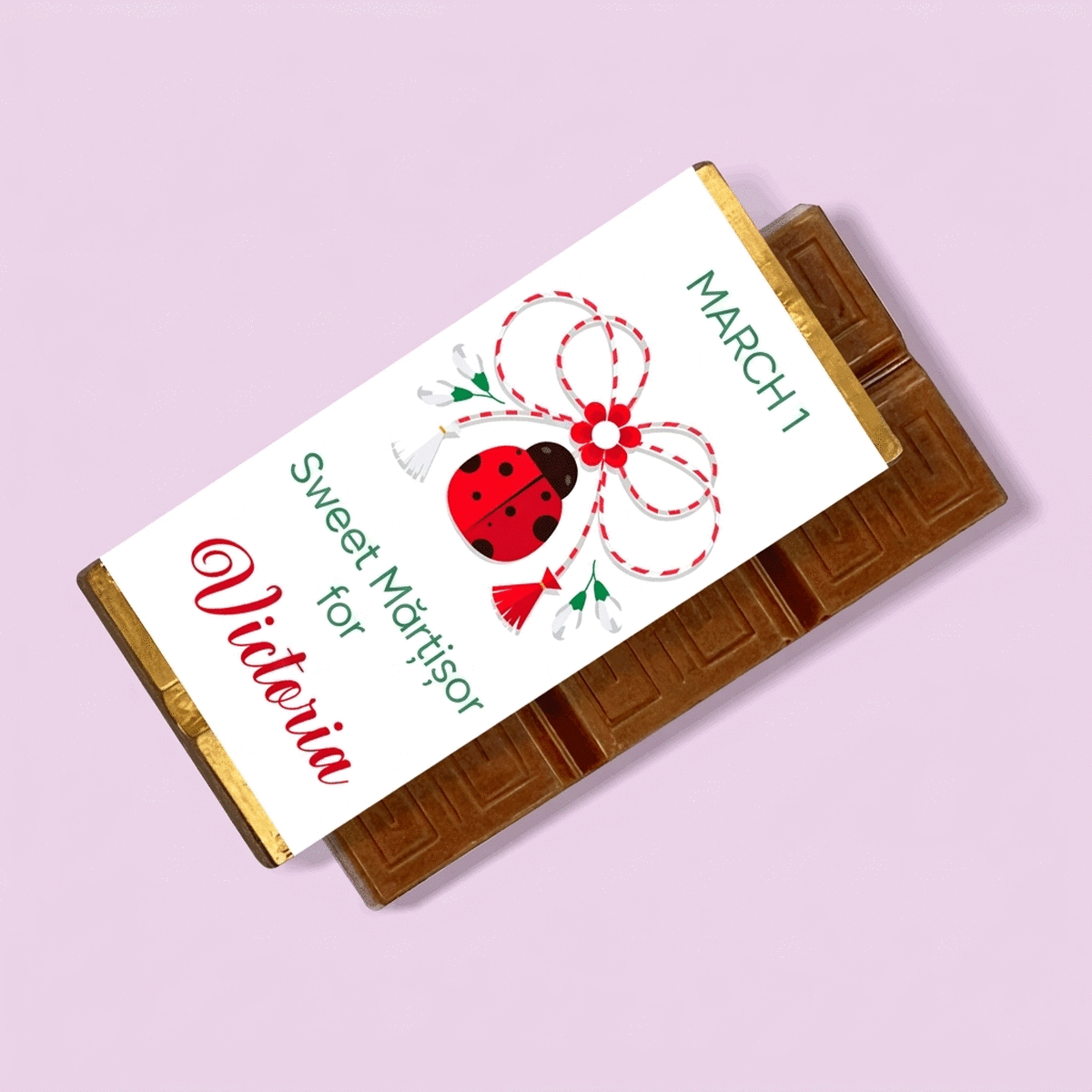 Personalisierte Mini-Schokoladentafel mit einer süßen Botschaft