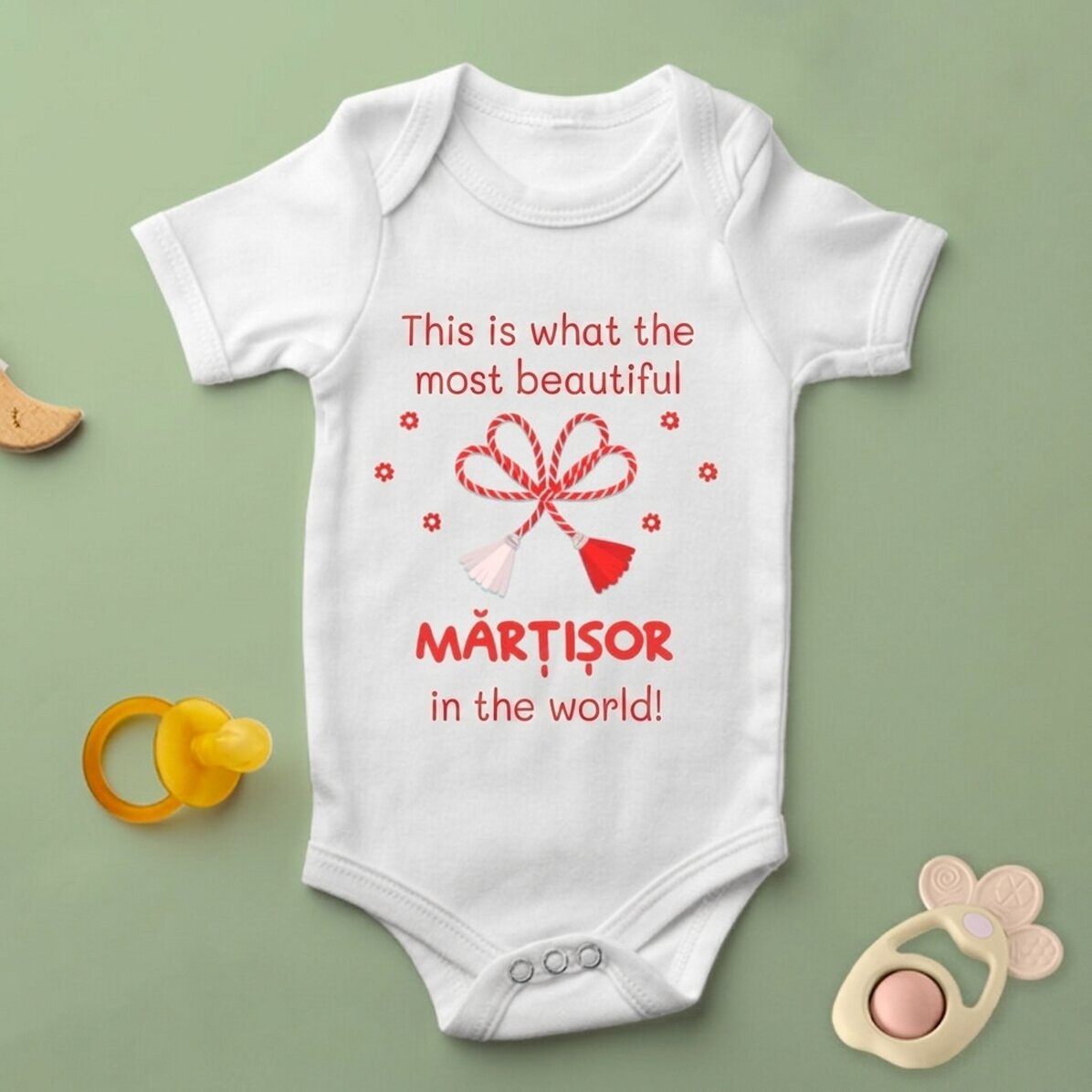 Personalisierter Baby-Body mit Botschaft