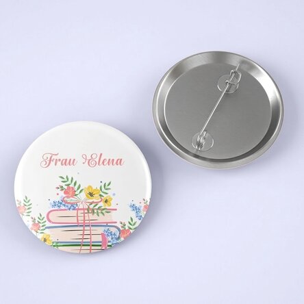 Personalisiertes Button mit Text für Lehrerinnen