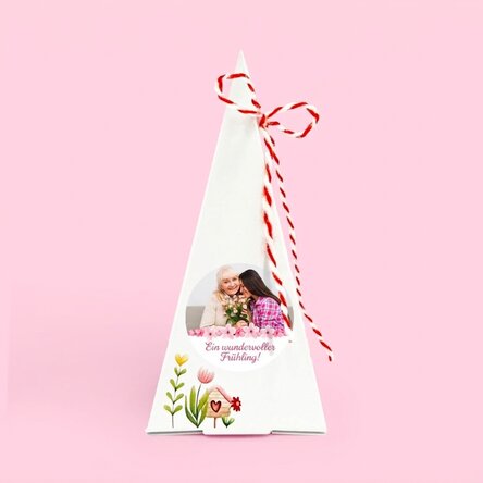 Individuell gestaltetes Blumenpflanz-Set mit Foto und Text – Flowers