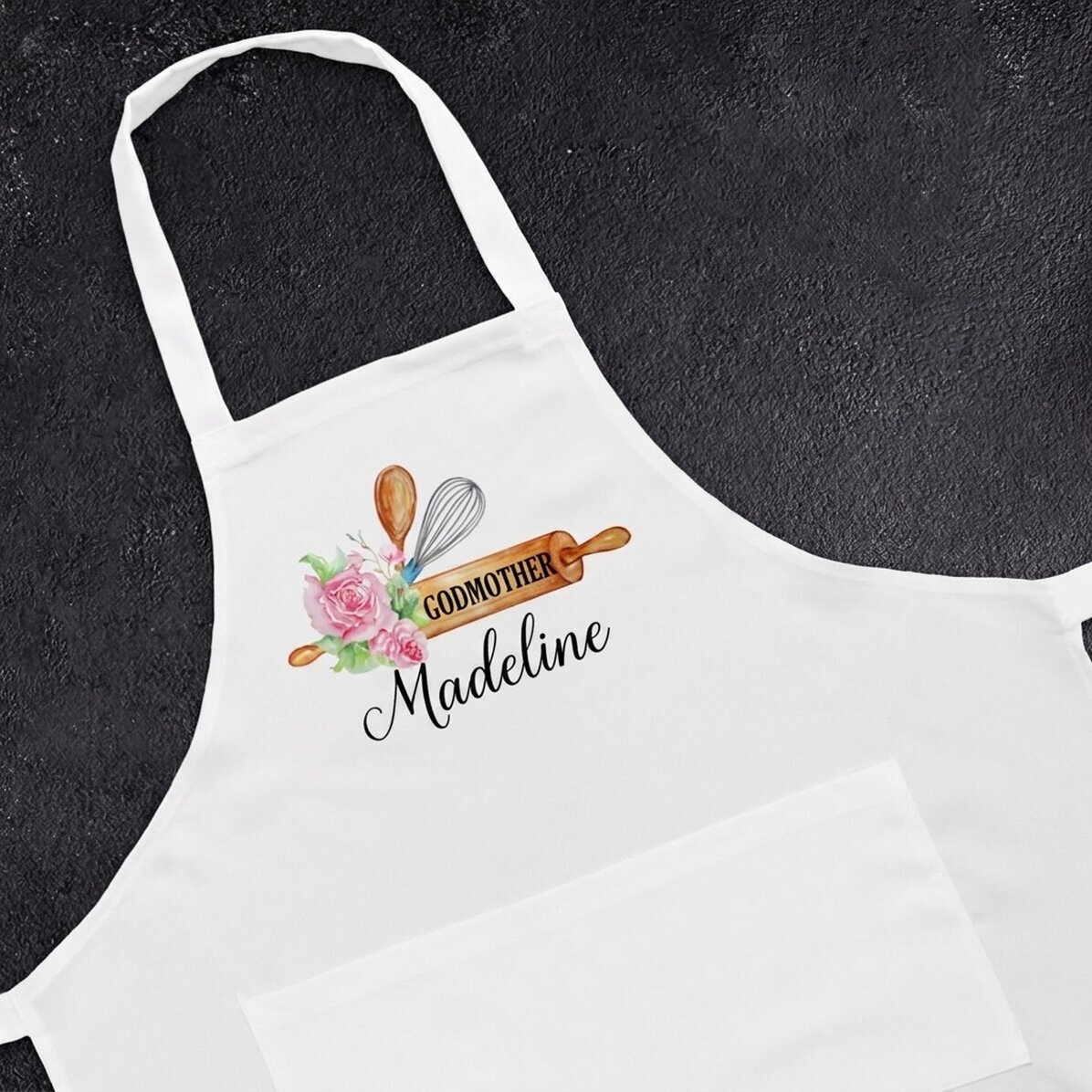 Individuell gestaltete Karte mit Text für die Patin – Floral