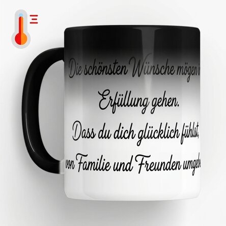 Personalisierte Zaubertasse mit Text