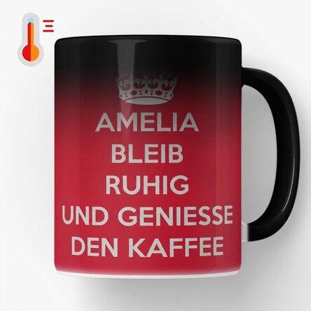 Personalisierte Zaubertasse – KEEP CALM AND RELAX