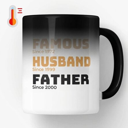 Personalised heat-sensitive mug with text - Father