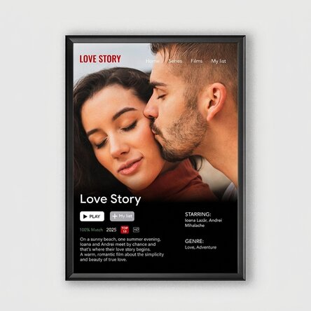 Personalised picture frame with photo and message - Film
