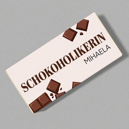 Personalisierte Schokolade mit Text – Chocoholic