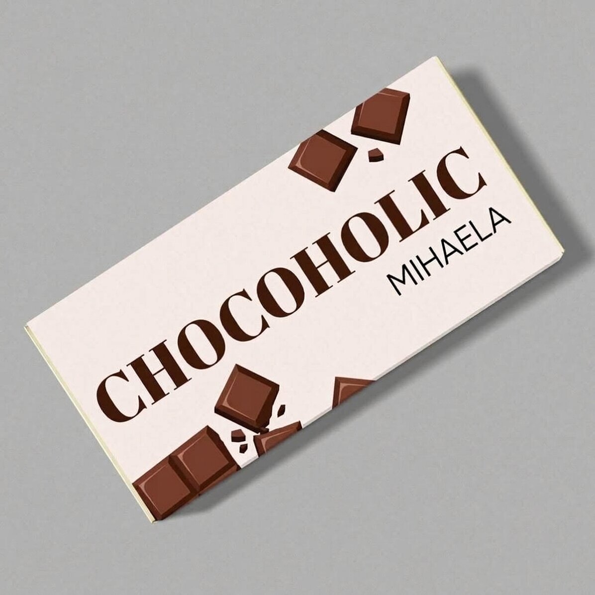 Personalisierte Schokolade mit Text – Chocoholic