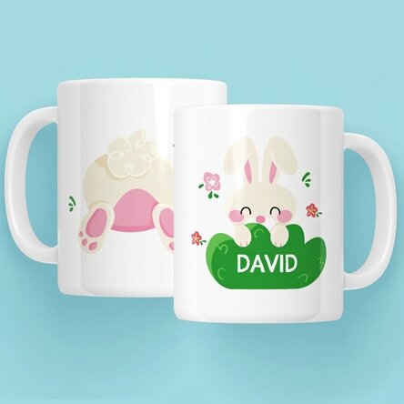 Personalisierte Tasse mit Namen – Süßes Häschen