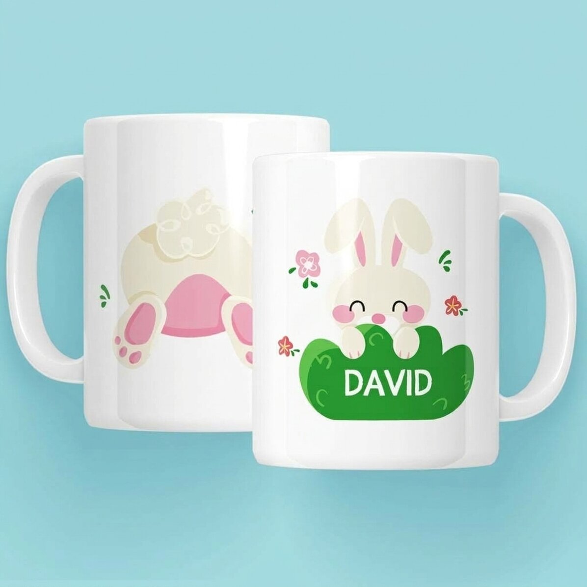 Personalisierte Tasse mit Namen – Süßes Häschen