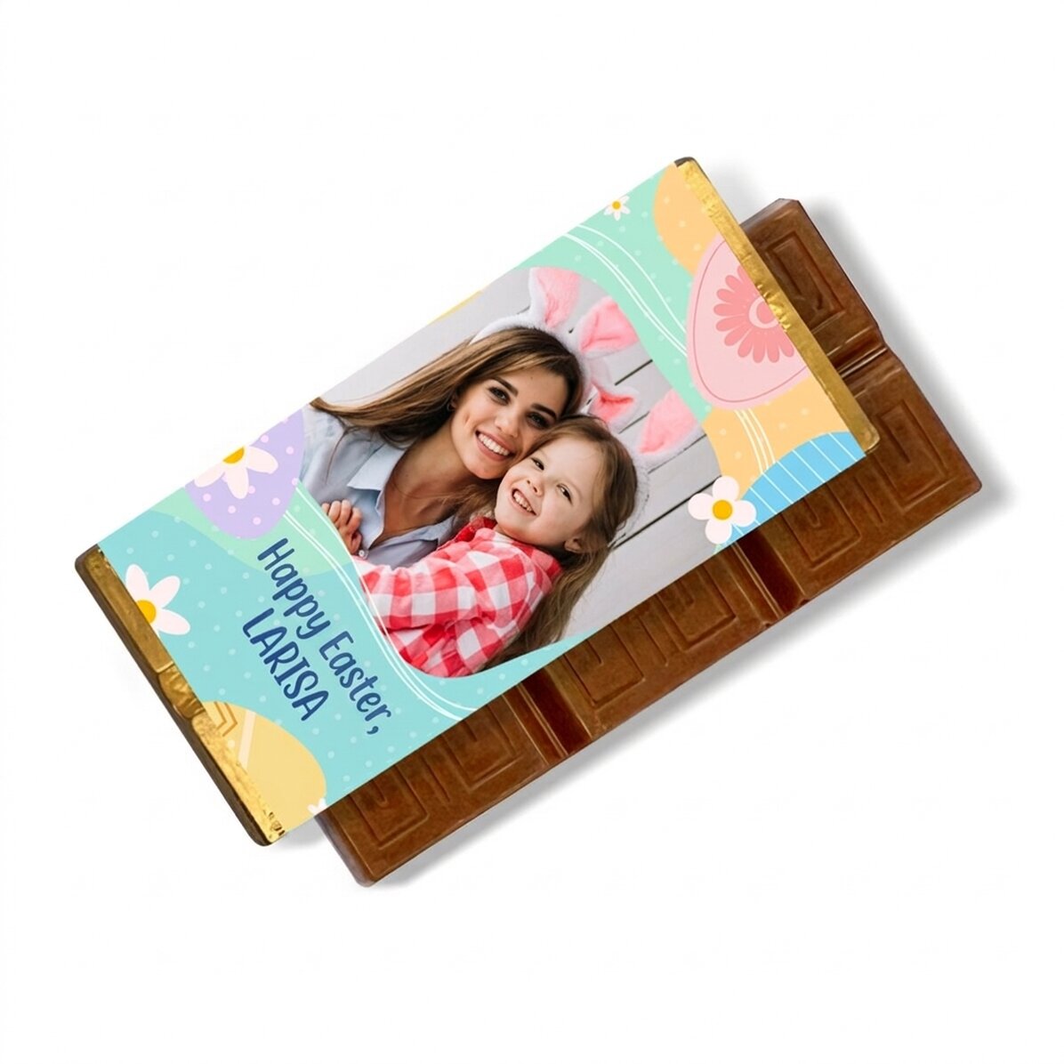 Personalisierte Mini-Schokoladentafel mit Botschaft und Foto – Ein süßes Geschenk zu Ostern