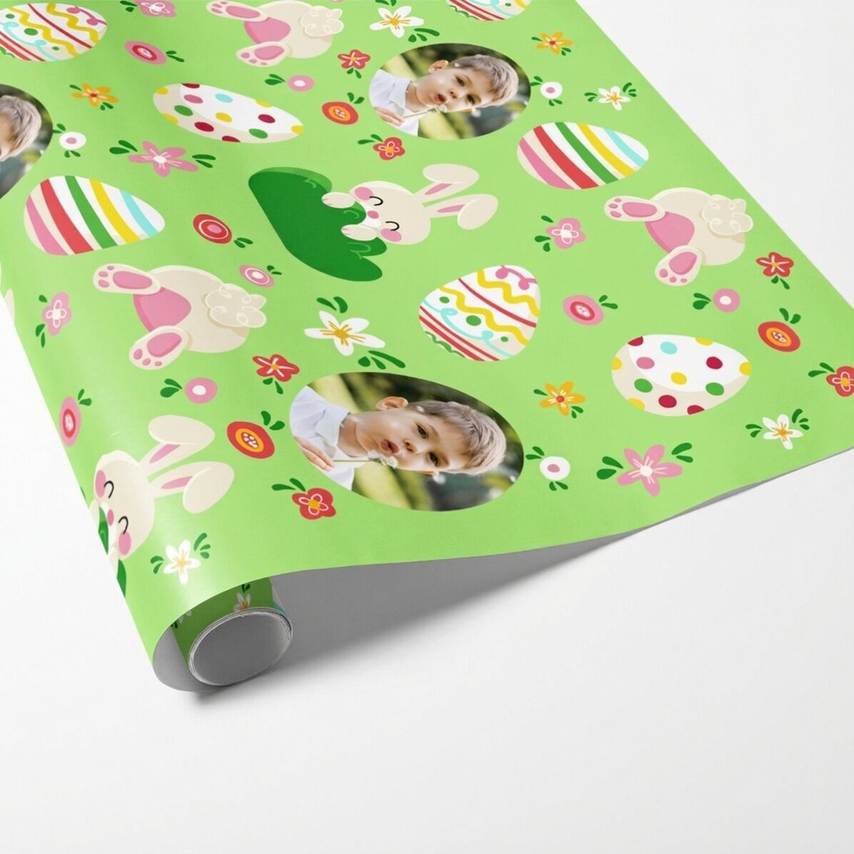 Individuell gestaltetes Geschenkpapier mit Botschaft und Foto – Von Iepuras