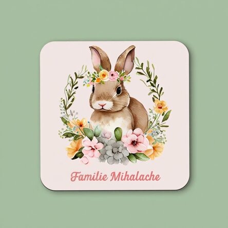 Personalisierter Gläserhalter mit Text – Hase