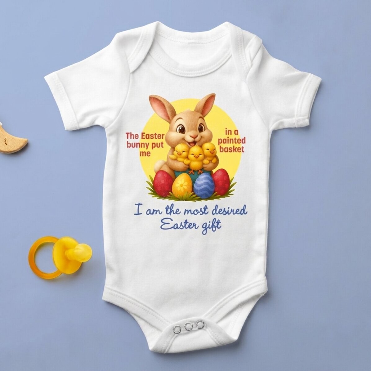 Personalisierter Baby-Body mit Aufdruck – Ostergeschenk