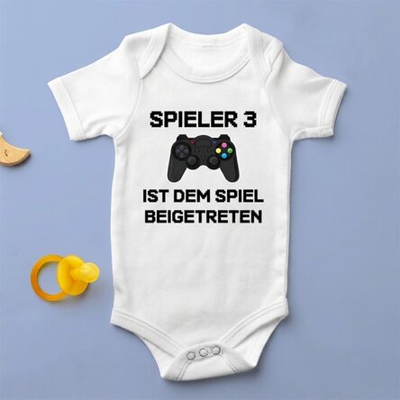 Personalisierter Baby-Body mit Aufdruck – Player