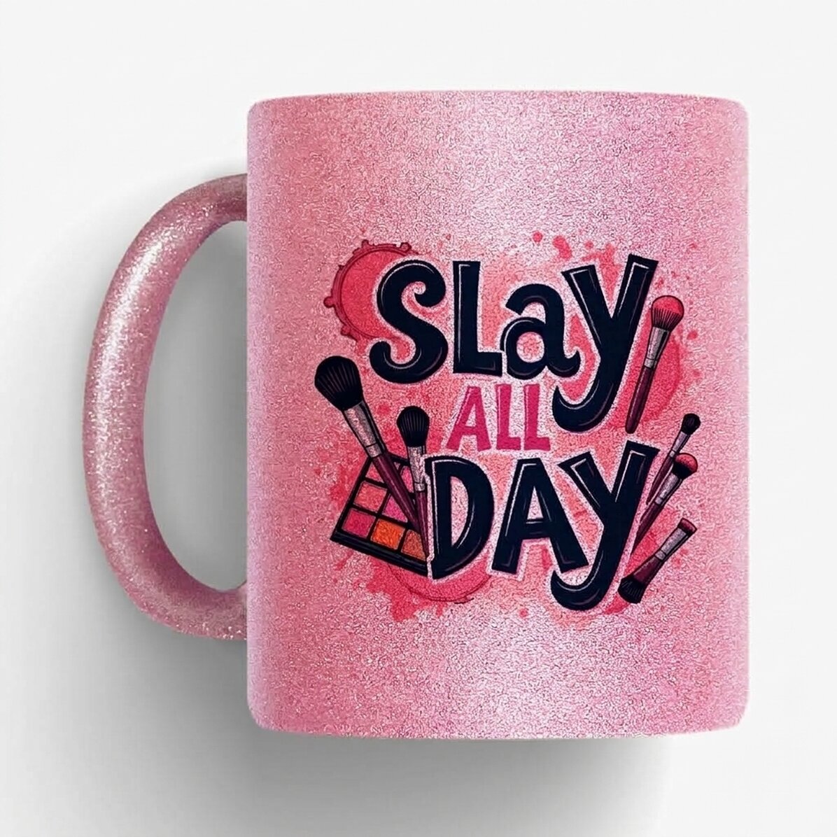 Personalisierter Glitzerbecher mit Schriftzug – Slay